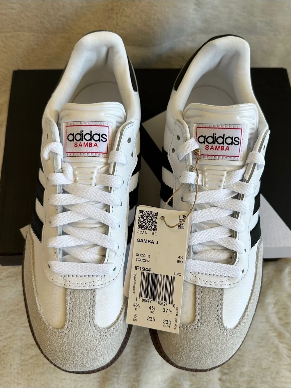 NIB Adidas Samba J Classic Sneakers, Y5 W6.5 - Picture 3 of 6